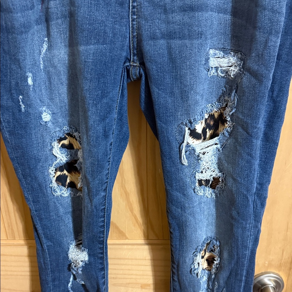 Judy Blue Distressed Blue Skinny Jeans - Picture 5 of 9